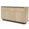 Комод з телескопічними напрямними Perfect Home Torro 3D3S/163 163,2x82,9x38,1 Дуб кремона/Чорний (PFH-091415)