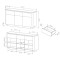 Комод з телескопічними напрямними Perfect Home Torro 3D3S/163 163,2x82,9x38,1 Дуб кремона/Чорний (PFH-091415)