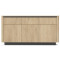 Комод з телескопічними напрямними Perfect Home Torro 3D3S/163 163,2x82,9x38,1 Дуб кремона/Чорний (PFH-091415)