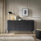 Комод з телескопічними напрямними Perfect Home Zova KSZ168 2D3S 168x87x39 Чорний (чорні ніжки) (PFH-091370)