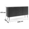 Комод з телескопічними напрямними Perfect Home Zova KSZ168 2D3S 168x87x39 Чорний (чорні ніжки) (PFH-091370)