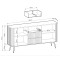 Комод з телескопічними напрямними Perfect Home Zova KSZ168 2D3S 168x87x39 Чорний (чорні ніжки) (PFH-091370)