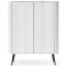 Комод високий Perfect Home Zova K103 2D 103x129x39 Білий (чорні ніжки) (PFH-091285)