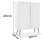 Комод високий Perfect Home Zova K103 2D 103x129x39 Білий (чорні ніжки) (PFH-091285)