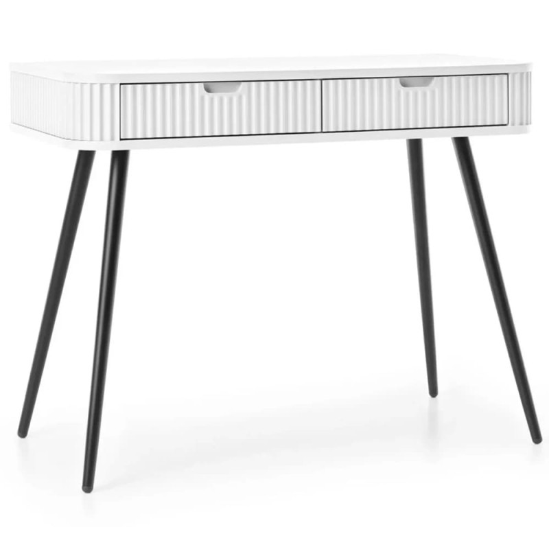 Туалетний столик з телескопічними напрямними Perfect Home Zova T103 103x80x49 см Білий (чорні ніжки) (PFH-091298)
