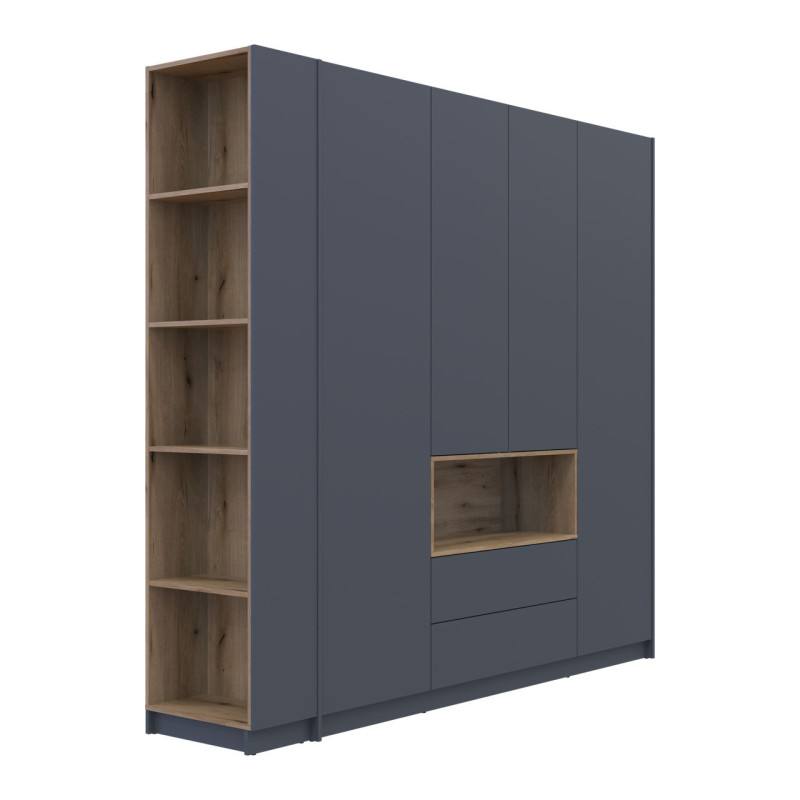 Етажерка до шафи Doros Дейл Антрацит/Дуб Евок 52х28х220 (41516267) (DRS-012174)