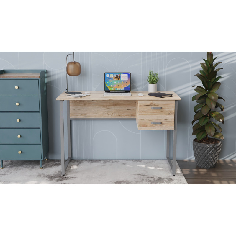 Комп'ютерний стіл Ferrum-decor Дакота 75x120x60 сірий ДСП Дуб Сан-Марино 16мм (FRD-102313)