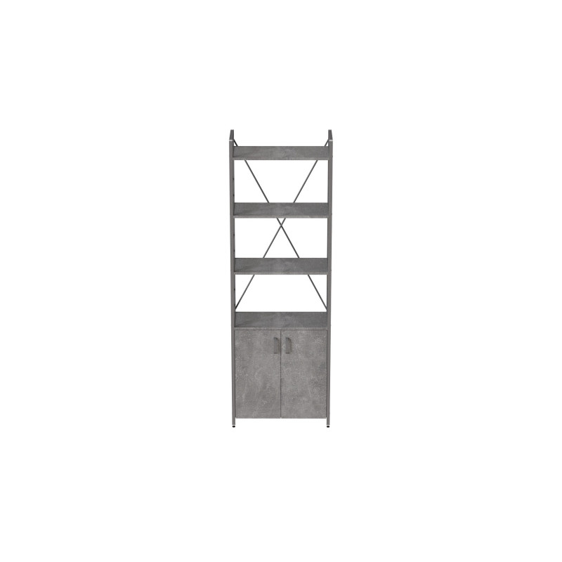 Етажерка 4/60 Ferrum-decor Серії Конект із тумбою 179x60x28 Сірий ДСП Бетон (FRD-102483)