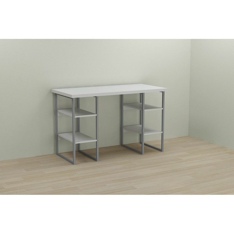 Письменный стол Ferrum-decor Карэн 76x120x60 серый ДСП Белое 32мм (FRD-102423)