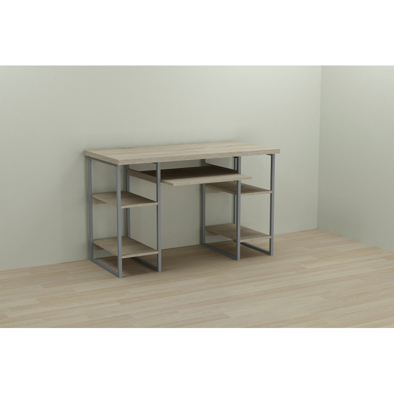 Письменный стол Ferrum-decor Тим 76x120x70 серый ДСП Дуб Сонома 32мм (FRD-101893)