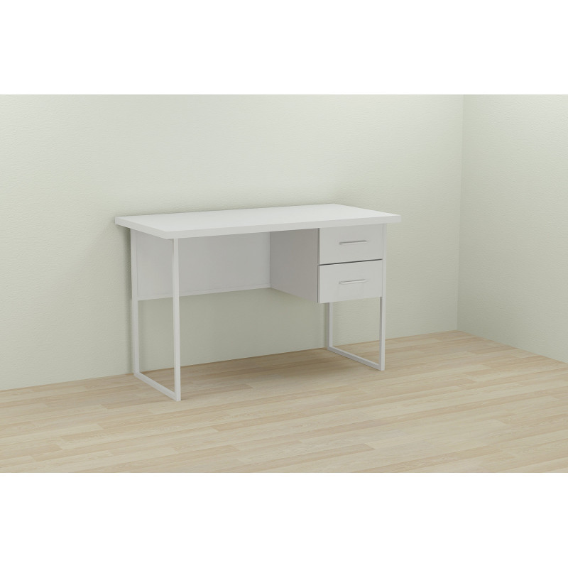Письмовий стіл Ferrum-decor Дакота 76x120x60 білий ДСП Біле 32мм (FRD-102093)