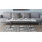 Стіл трансформер журнальний Dandi Small Ferrum-decor 45x120 160)x60 Чорний метал ДСП Білий 16 мм (FRD-106791)