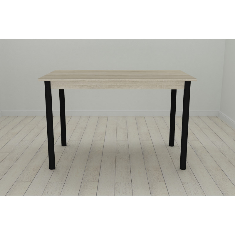Стіл кухонний Ferrum-decor Беніта 75x120x80 Чорний ДСП Сонома 16мм (FRD-106291)