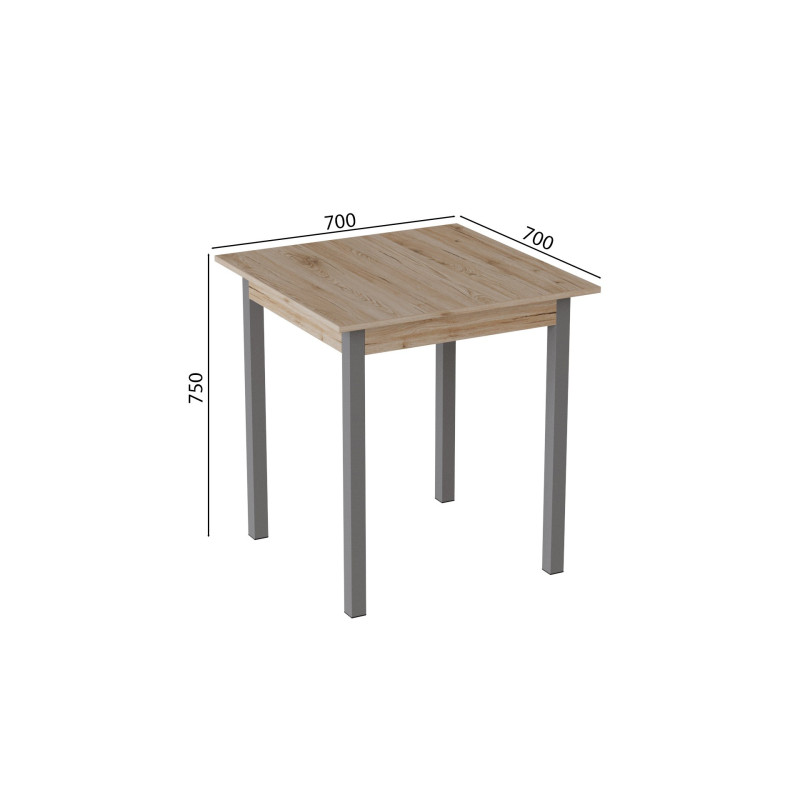 Стол кухонный Ferrum-decor Диего 75x70x70 Серый ДСП Сан-Марино 16мм (FRD-105651)