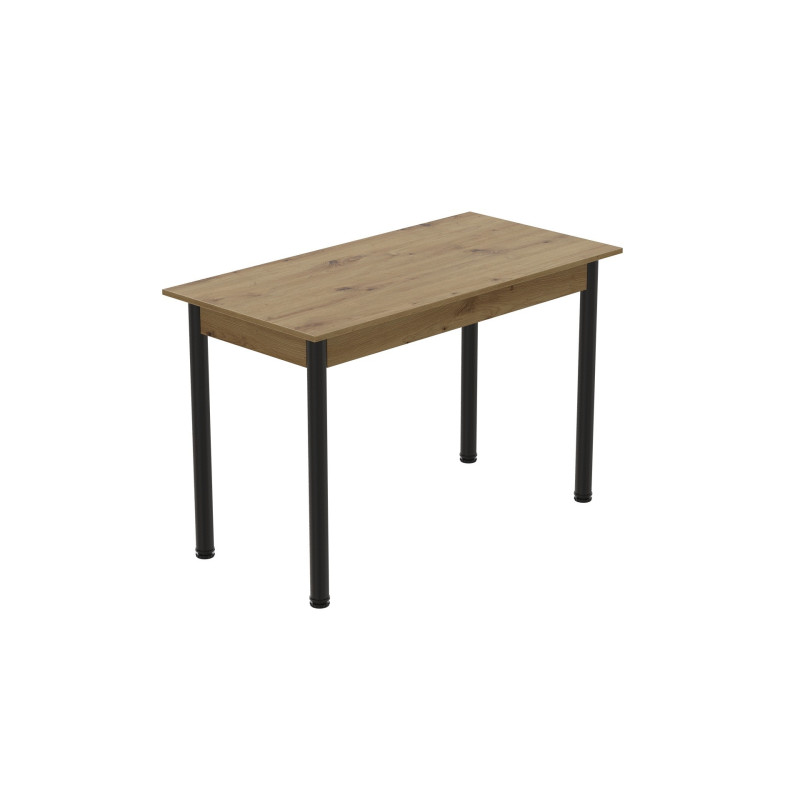 Стол кухонный Ferrum-decor Бенита 75x120x60 Черный ДСП Дуб Артизан 16мм (FRD-105691)