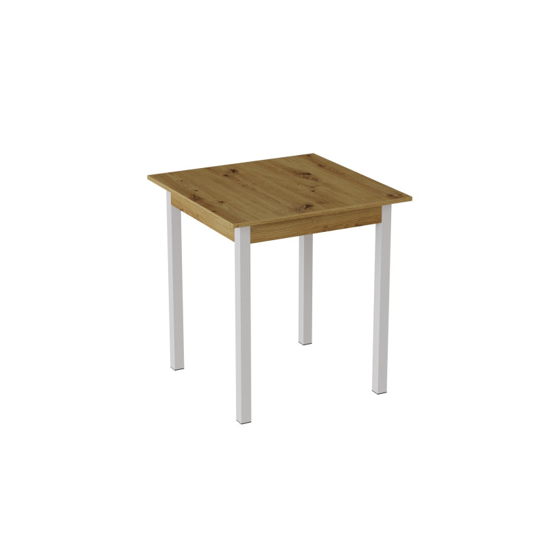 Стол кухонный Ferrum-decor Диего 75x80x80 Белый ДСП Дуб Артизан 16мм (FRD-105711)