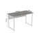 Стіл письмовий Майк Ferrum-decor 75x100x60 Білий метал ДСП Бетон 32 мм (FRD-106511)