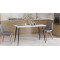Стол кухонный Марсель 50 Ferrum-decor 75x120x60 Черный металл ДСП Белый 32 мм (FRD-106701)