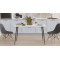 Стол кухонный Марсель 30 Ferrum-decor 75x120x60 Черный металл ДСП Белый 32 мм (FRD-106741)