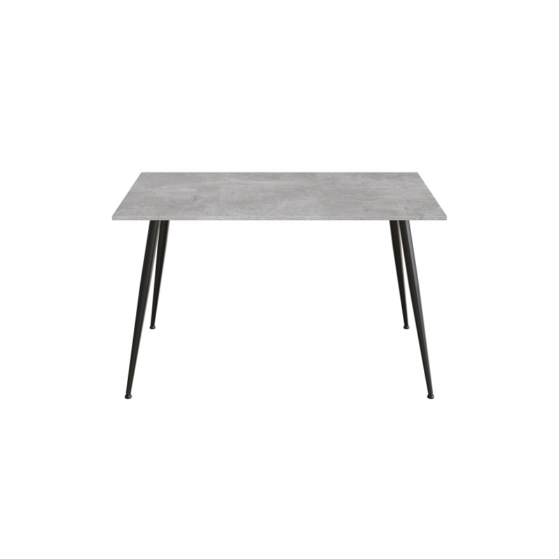 Стол кухонный Марсель 40 Ferrum-decor 75x120x70 Черный металл ДСП Бетон 16 мм (FRD-106761)