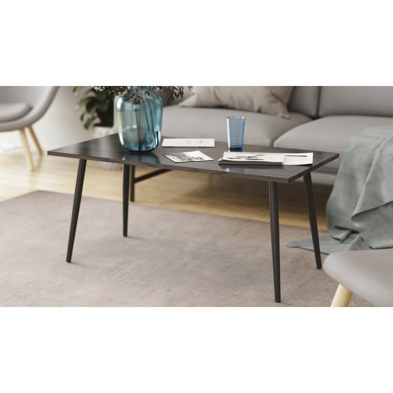 Стіл журнальний Монтана Ferrum-decor 45x100x50 Чорний метал ДСП (FRD-106751)
