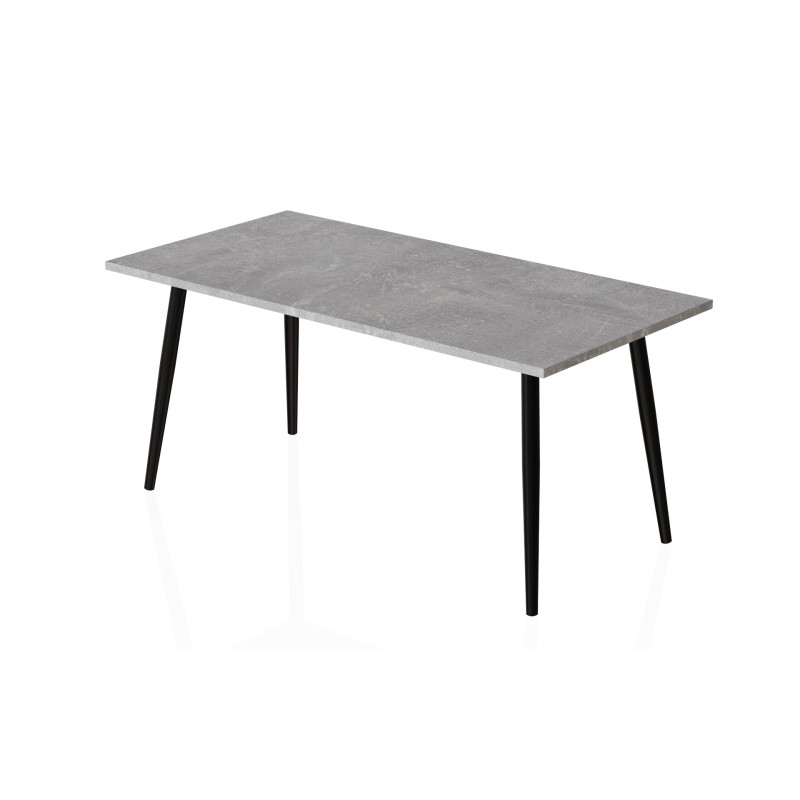 Стіл журнальний Монтана Ferrum-decor 45x100x50 Чорний метал ДСП Бетон 16 мм (FRD-106711)