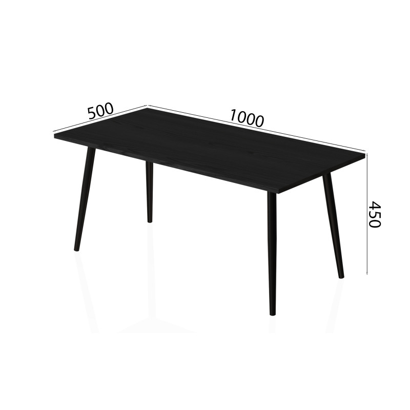 Стіл журнальний Монтана Ferrum-decor 45x100x50 Чорний метал ДСП (FRD-106751)