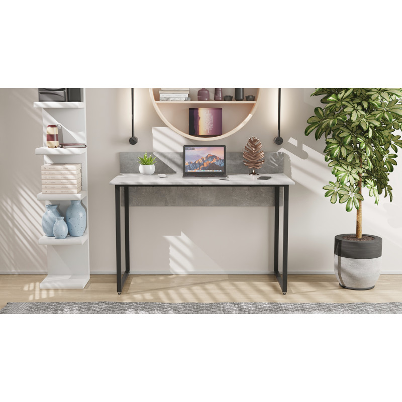 Стіл письмовий Скай Ferrum-decor 75x100x60 Чорний метал ДСП Бетон 16 мм (FRD-106651)