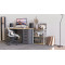 Етажерка 3/60 Ferrum-decor Серії Конект 75x60x28 білий ДСП Дуб Сонома 16мм (FRD-104263)