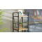 Этажерка 4/34 Ferrum-decor Серии Конект 120x34x28 черный ДСП Дуб Артизан 16мм (FRD-104273)