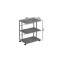 Этажерка на колесиках Ferrum-decor Камило 75x40x60 металл Серый ДСП Бетон 16мм (FRD-102553)
