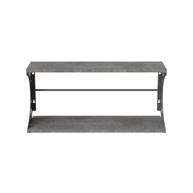 Полка настенная Ferrum-decor Букин 330x600x240 металл Серый ДСП Бетон 16 мм (FRD-102883)