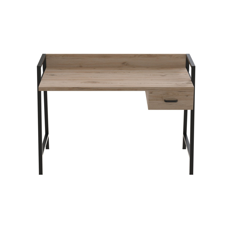 Письмовий стіл Ferrum-decor Комфорт 750x1000x600 Чорний метал ДСП Дуб Сан-Марино 32 мм (FRD-103423)