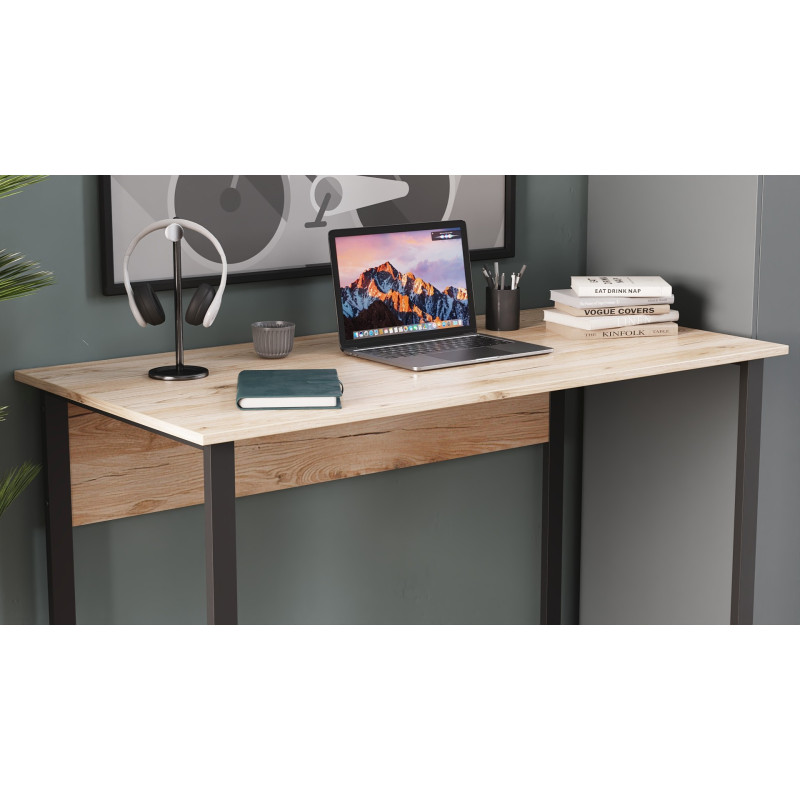 Комп'ютерний стіл Ferrum-decor Курт 75x100x70 чорний ДСП Дуб Сан-Марино 32мм (FRD-103933)