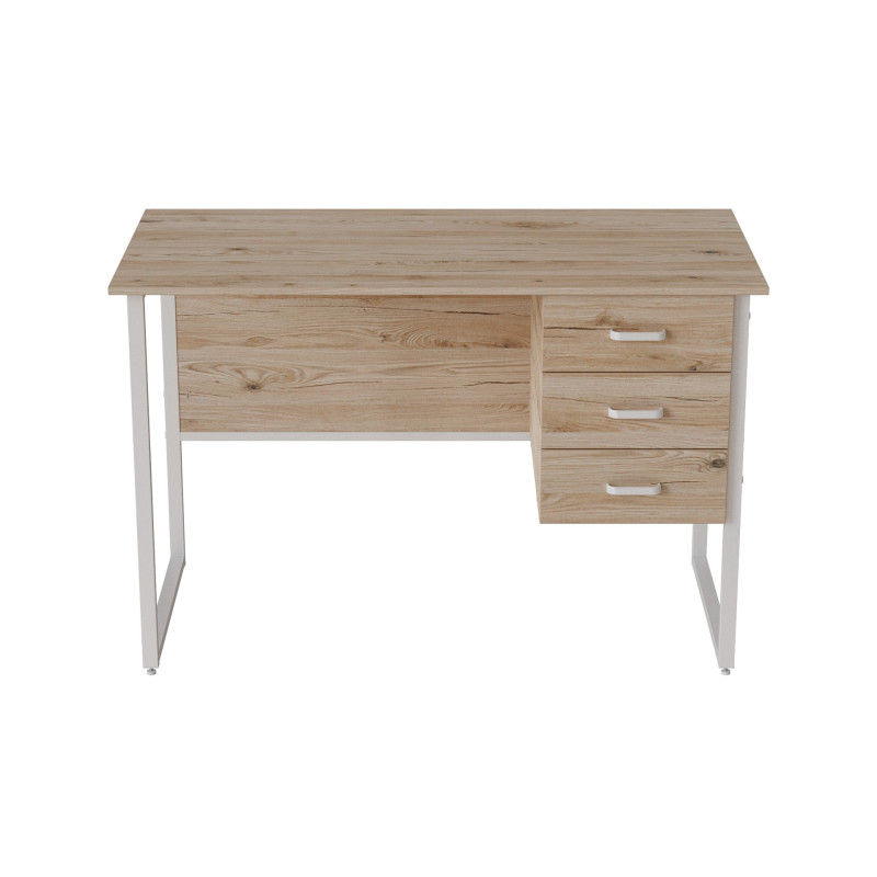 Компьютерный стол Ferrum-decor Гарри 75x140x60 белый ДСП Дуб Сан-Марино 16мм (FRD-104063)