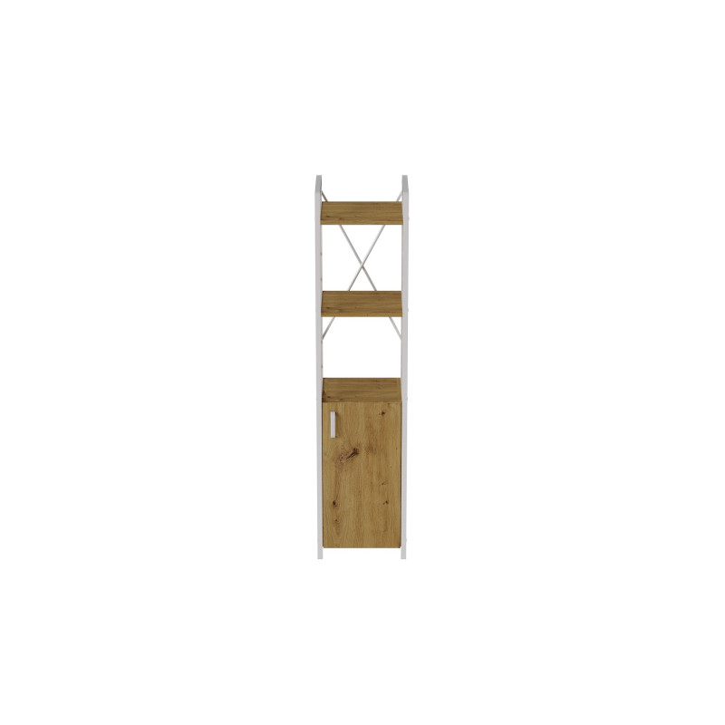 Етажерка 3/34 Ferrum-decor Серії Конект із тумбою 144x34x28 Білий ДСП Артизан (FRD-104433)
