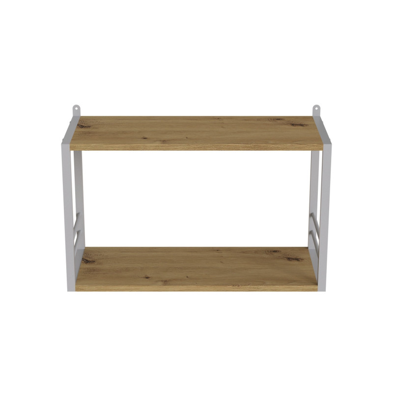 Книжкова полиця універсальна Ferrum-decor Стім 1 38x63x26 білий ДСП Дуб Артизан 16мм (FRD-104093)
