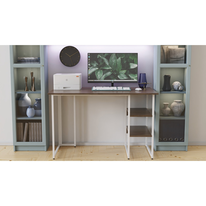 Письмовий стіл із ящиками Ferrum-decor Оскар 750x1200x600 метал Чорний ДСП Біле 16 мм (FRD-103213)