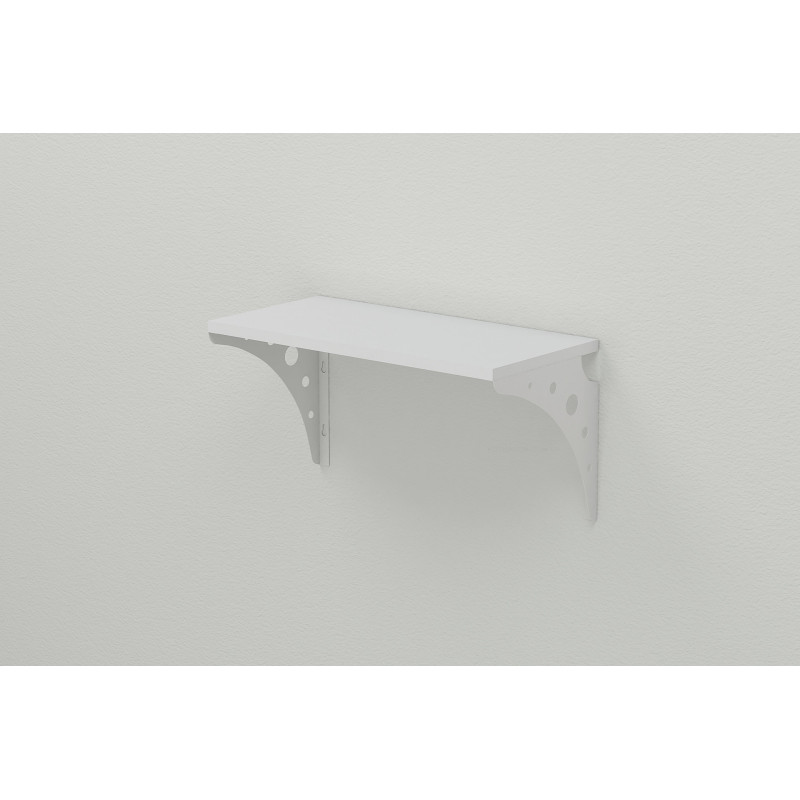 Полиця настінна Ferrum-decor Ханді 2 240x700x240 метал Білий ДСП Біле 16 мм (FRD-102603)