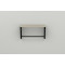 Полка настенная Ferrum-decor Свит 300x600x150 металл Черный ДСП Сонома 16 мм (FRD-102803)