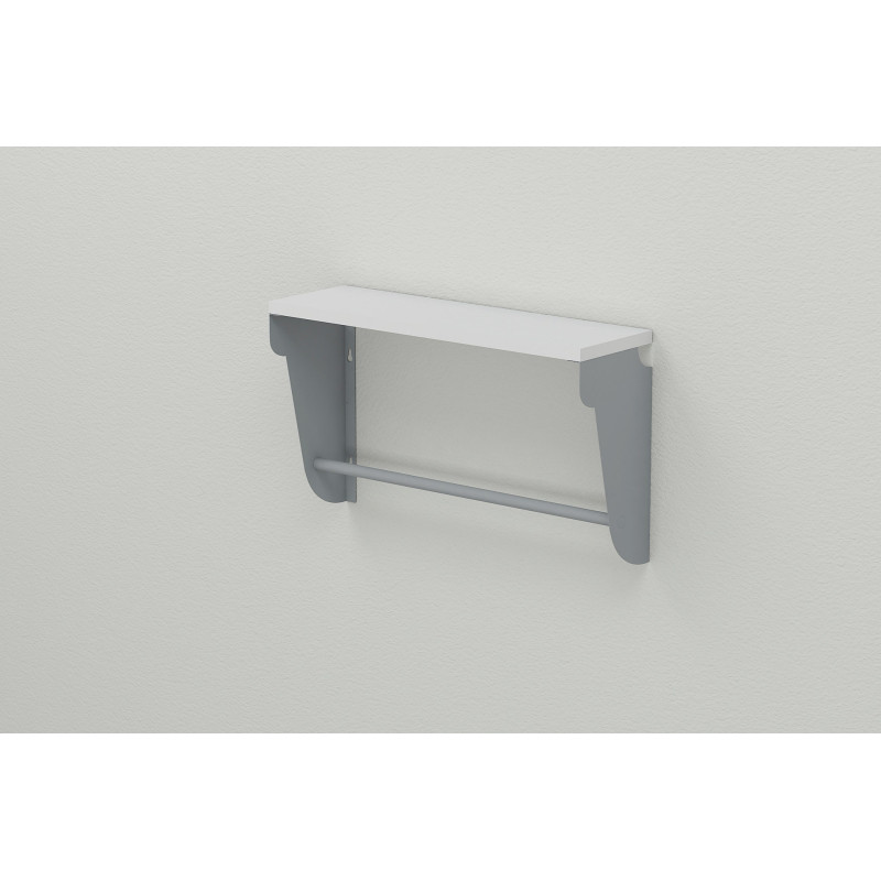 Полка настенная Ferrum-decor Свит 300x500x150 металл Серый ДСП Белое 16 мм (FRD-102793)