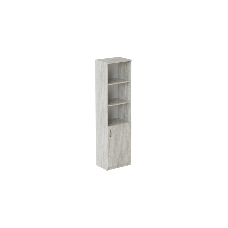 Пенал Анжело Ferrum-decor на 4 полки с 1 дверью 1900x500x380 ДСП Бетон 16 мм (FRD-104953)
