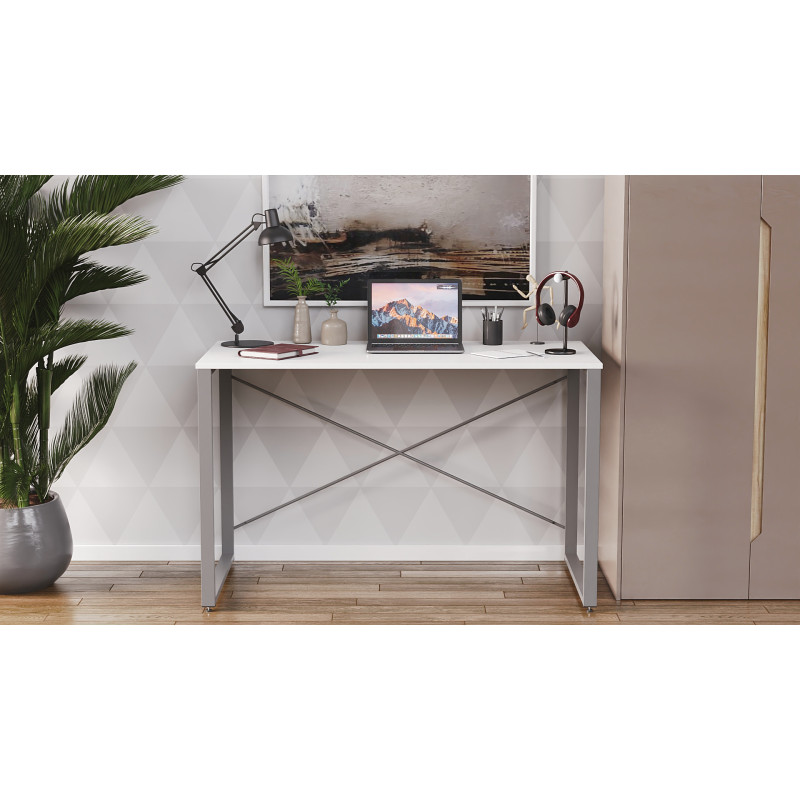 Письмовий стіл Ferrum-decor Серії Конект 75x120x600 сірий ДСП Біле 16мм (FRD-104213)