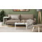 Стіл журнальний приставний Террі Комбо Ferrum-decor 345x662x440 Білий метал ДСП Біле 16 мм (FRD-105143)