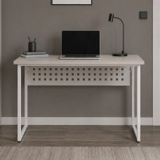 Стіл письмовий Майк Ferrum-decor 75x120x70 Білий метал ДСП Кашемір 32 мм (FRD-108325)
