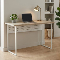 Письмовий стіл Ferrum-decor Майк 76x140x60 білий ДСП Дуб Сонома 32мм (FRD-101323)