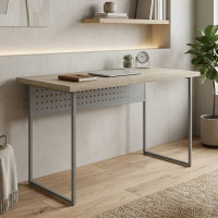 Письмовий стіл Ferrum-decor Майк 76x120x60 сірий ДСП Дуб Сонома 32мм (FRD-101783)