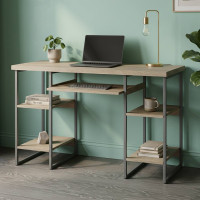 Письмовий стіл Ferrum-decor Тім 76x140x70 сірий ДСП Дуб Сонома 32мм (FRD-101903)