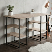 Компьютерный стол Ferrum-decor Карэн 75x140x60 черный ДСП Дуб Сан-Марино 16мм (FRD-102053)