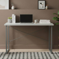 Письмовий стіл Ferrum-decor Дейв 76x100x70 сірий ДСП Біле 32мм (FRD-102393)